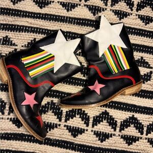 Colorful Star and Stripe Cowboy Boots